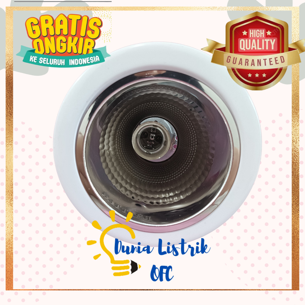 Fiting Down light 5" White Fitting Lampu Tanam 5" Fiting Lampu PlafonDown Light 5" Putih