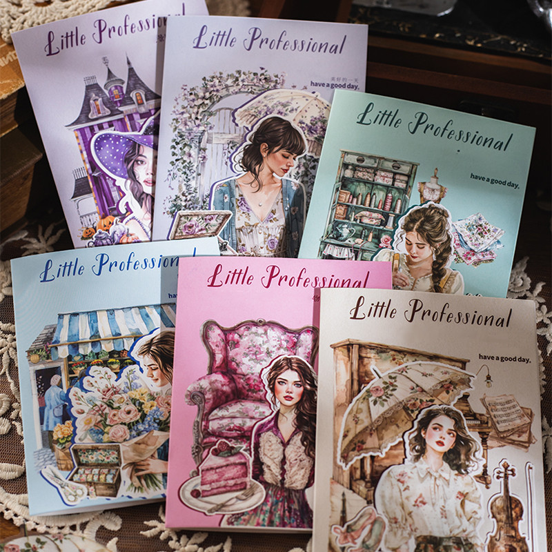 

Mr. Paper, 6 Styles, 25pcs/bag, Sewing Girl Magic Witch PET Stickers, Decorative Scrapbook, Phone Case, Diary,notebook,water Cup