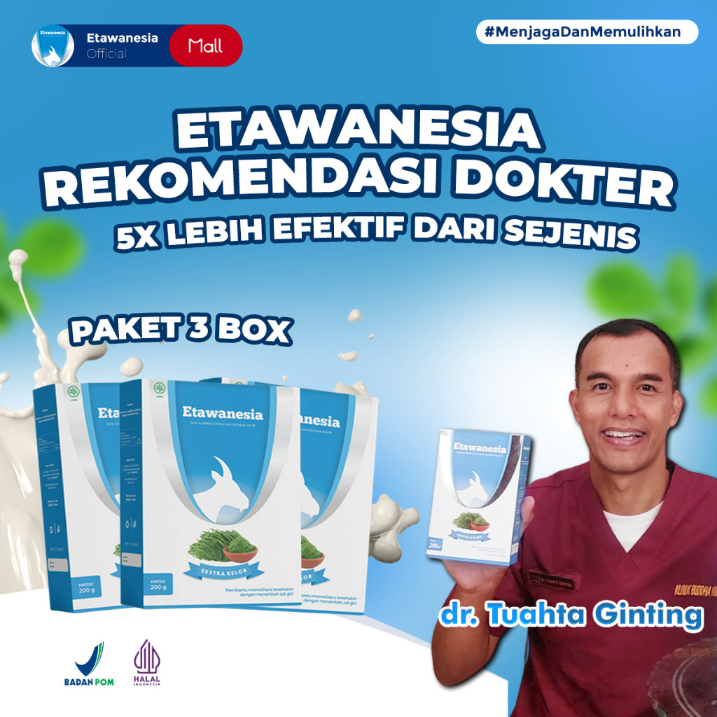 

PAKET 3 BOX Susu ETAWANESIA REKOMENDASI DOKTER - Susu Kambing Premium Etawa Biru Bubuk etawa super ETAWANESIA ORIGINAL