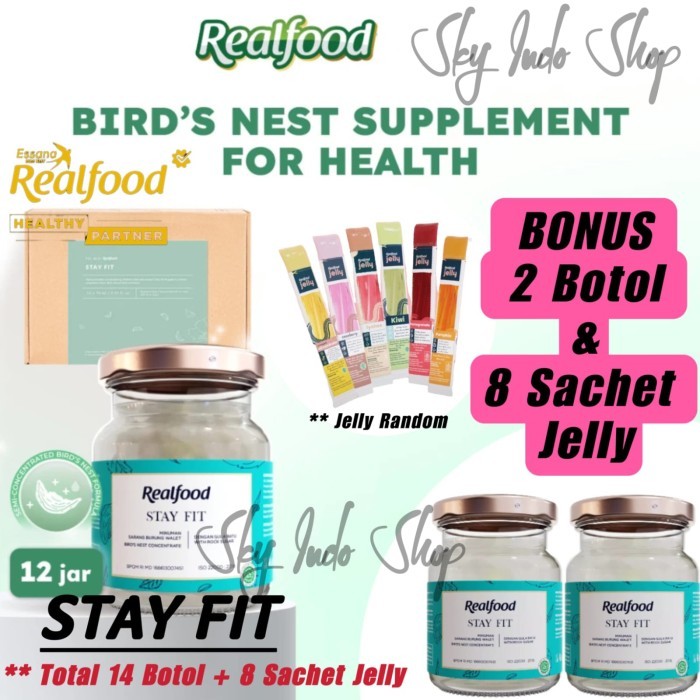 

Realfood Minuman Sarang Burung Walet Bersertifikat BPOM - Stayfit, Free 2Jar+8Jell