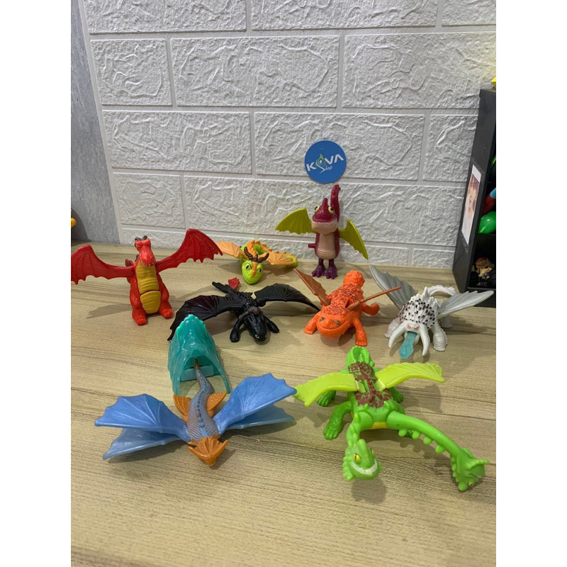 LETERSHOP how to train your dragon mcd mainan happymeal toothless original dwallc preloved