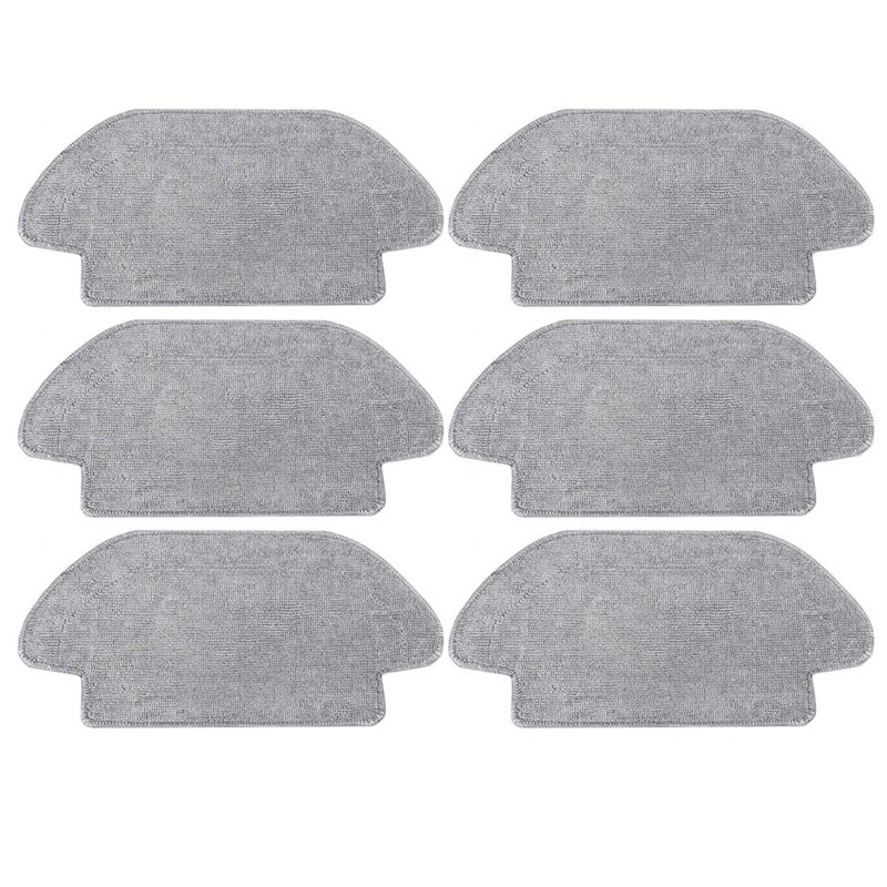 Pack Of 6 Wipes For Xiaomi Mi Robot Vacuum Mop 2S / S12 / Mop P/Mop Pro Microfibre Mop Pad Washable 