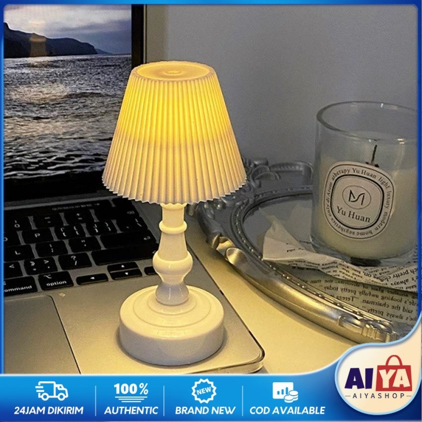 Lampu Mini Meja Aesthetic Lampu Meja Minimalis Lampu Tidur Meja Korean Retro Vintage Table Lamp Lamp