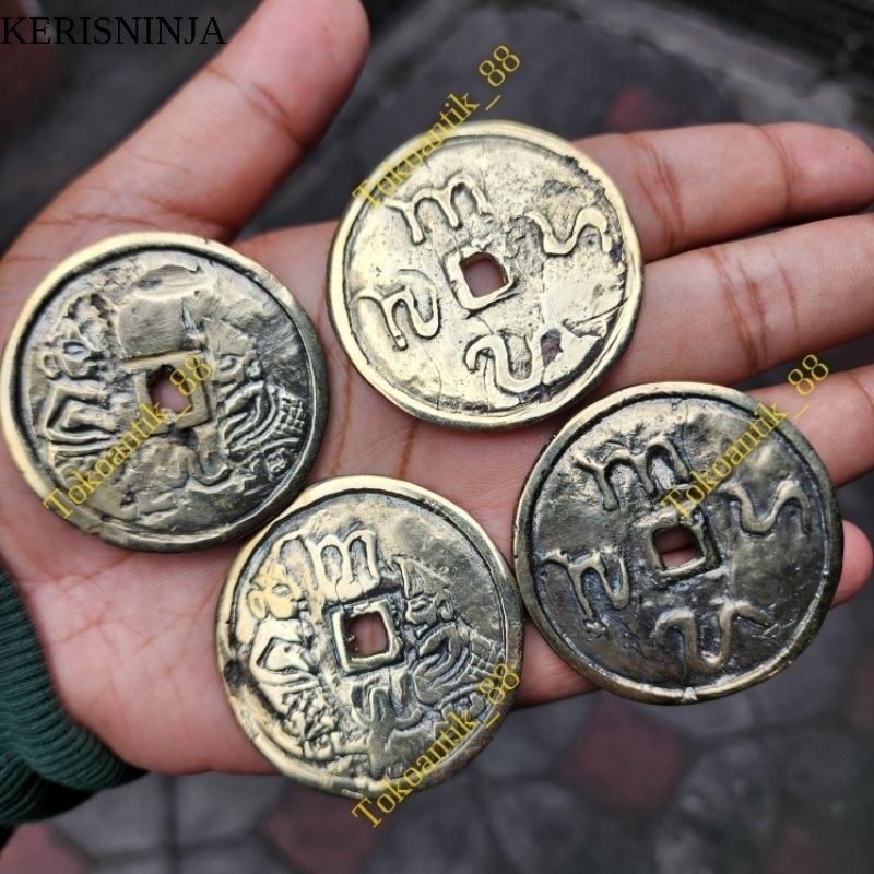 UANG KOIN SEMAR ASLI KUNINGAN EMAS NJ7 laris