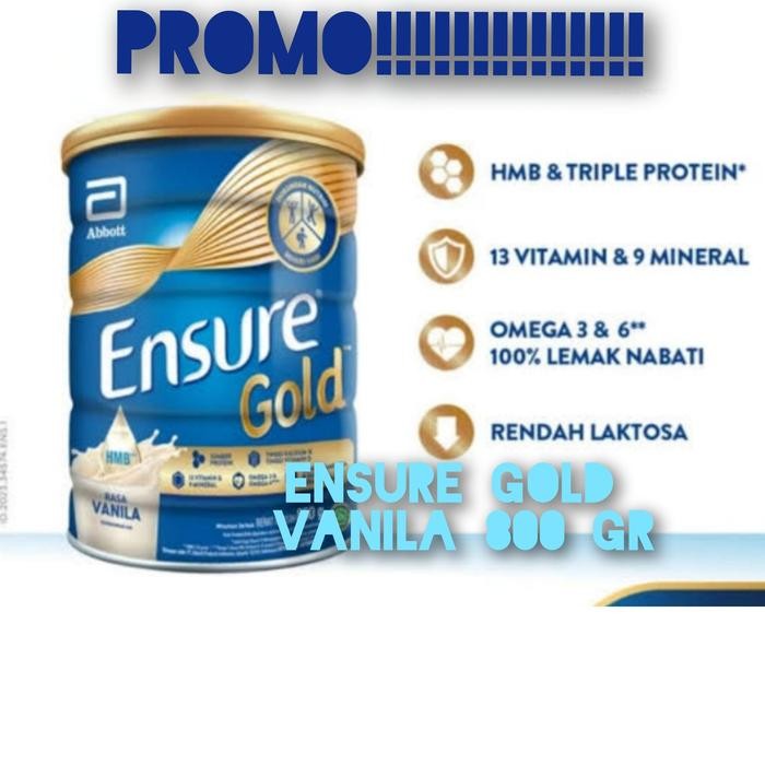 

Ensure Gold HMB Vanila 800 gr Susu Nutrisi Dewasa Rendah Laktosa
