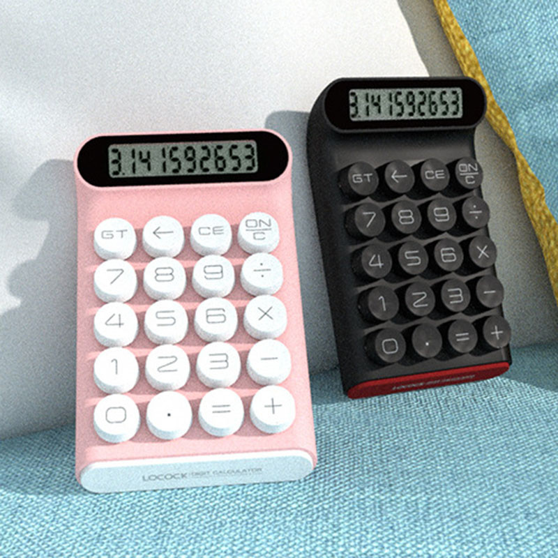

Retro Calculator Dot Mechanical Keyboard Portable Computer 10-digit LCD Display Financial Office Fashion Simple Calculator