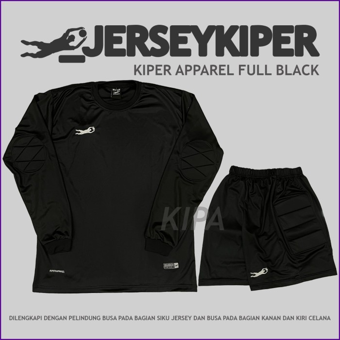 "W.H.Sw" - SALE Jersey Kiper / Baju Kiper Apparel Full Black Full Busa SATU STEL - L