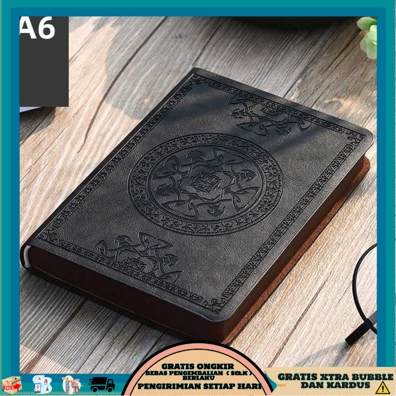 

TQK - Buku Catatan Jurnal Notebook Leather Cover Vintage Pattern A6 - WH-1564