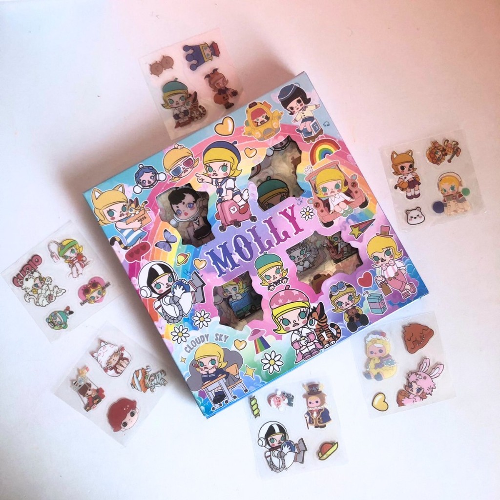 

ADORABLE CHARACTER STICKER SET BOX ISI 100 PCS gambar tempel karakter lucu
