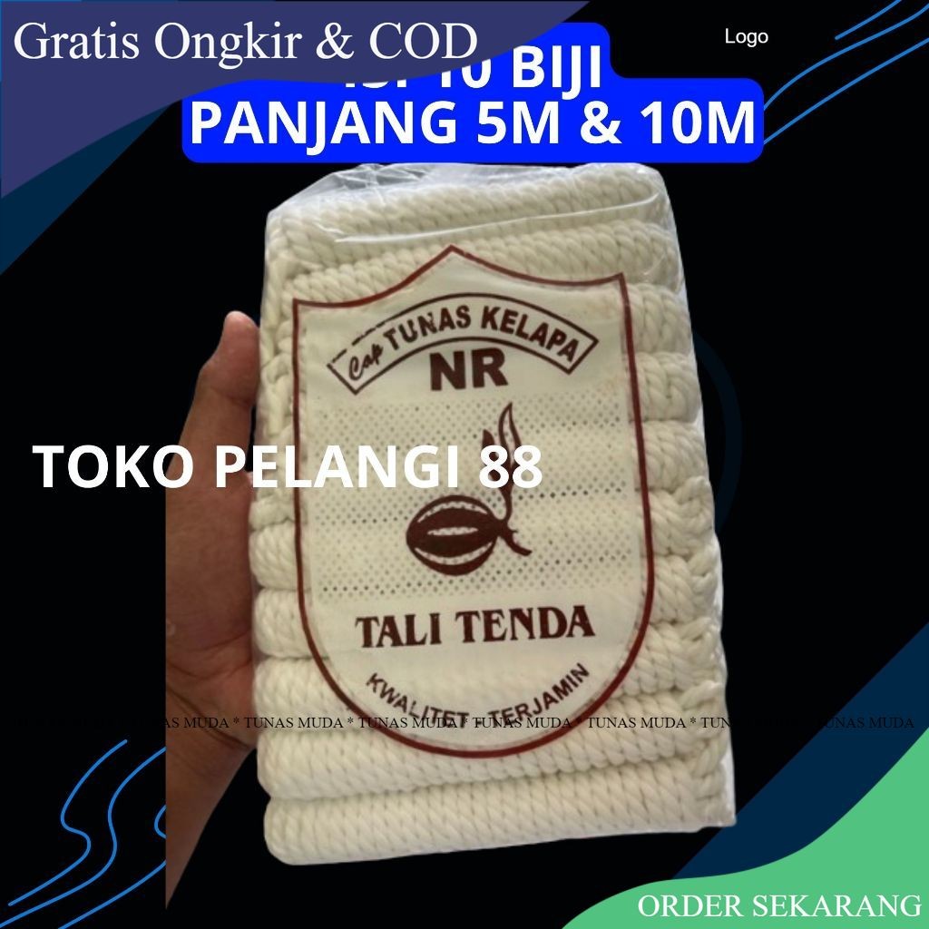 

(COD) Tali Pramuka serat 5M / 10M (10 biji) Tekuk ( TUNAS MUDA )