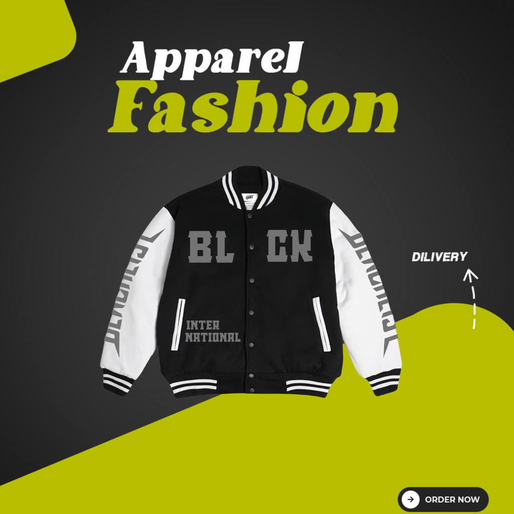 Jaket Blacklist Internatioal Pria Wanita Varsity Blacklist Dewasa Jumbo Size XL XXL XXXL XXXXL XXXXX