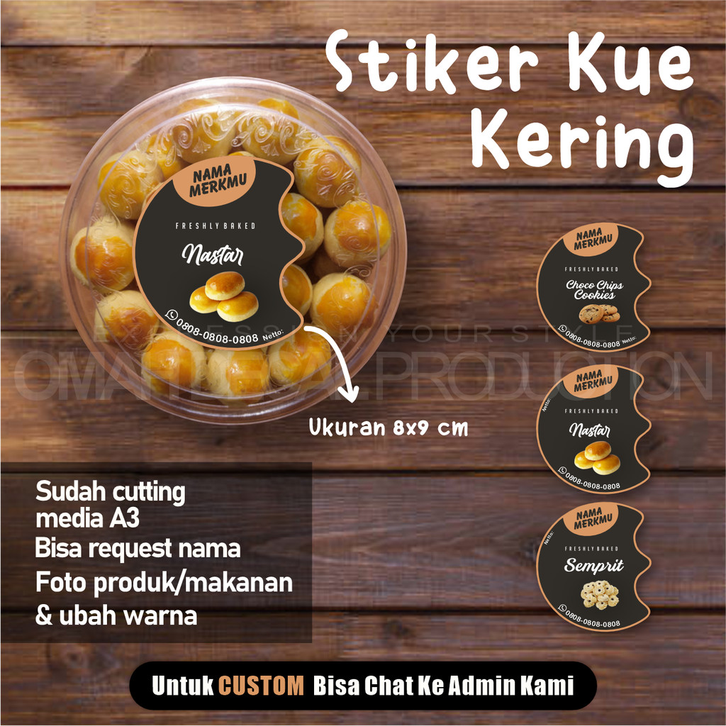 

STICKER LABEL MAKANAN 1 SET A3 UNTUK SEGEL KEMASAN MAKANAN, SEGEL TOPLES, STIKER KUE KERING