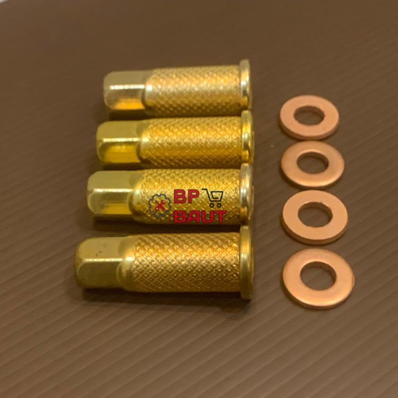 (4PCS MUR 4 PCS RING TEMBAGA)MUR HEAD/MUR SILINDER HEAD BAUT 12..UNIVERSAL