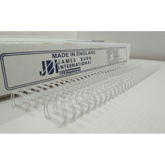 

JBI Spiral Kawat A4 3:1 No. 8 (1/2") - Putih (Box Isi 100 Batang) null
