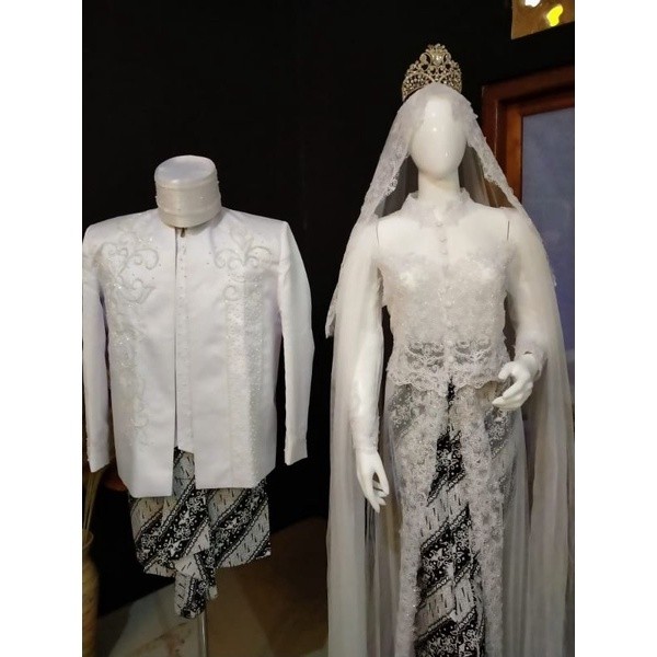 Promoo couple akad nikah, sepasang kebaya akad nikah, sepasang baju pengantin akad