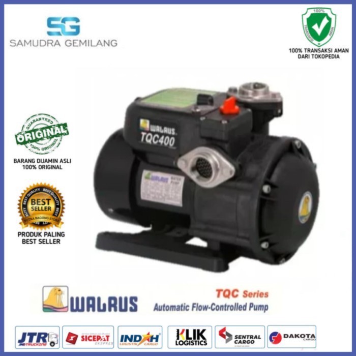 Pompa Dorong Walrus TQC400 Pompa Booster Pendorong Water Heater