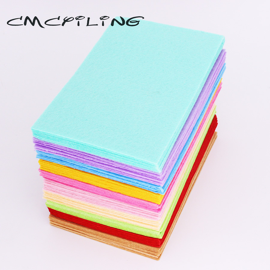 

CMCYILING Felt Sheets 1 MM Thickness Polyester Cloth For DIY Crafts Scrapbook 40 Pcs/Lot 10cmx15cm