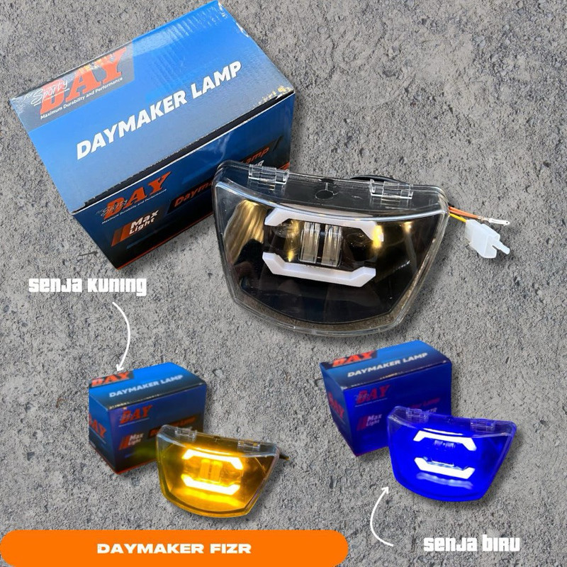 LAMPU DEPAN DAYMAKER FIZR  HEDLAMP FIZR F1ZR LAMPU TEMBAK FIZR REFLEKTOR FIZR SUPER TERANG