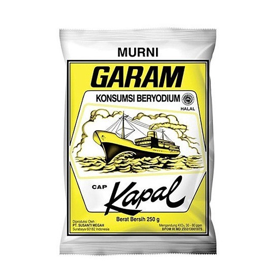 

Garam Cap Kapal 250 gram Beryodium