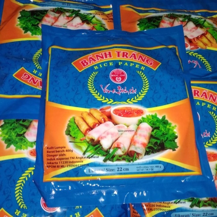 

LL Kulit Lumpia Vietnam 400gr Banh Trang Rice Paper 22cm - BULAT