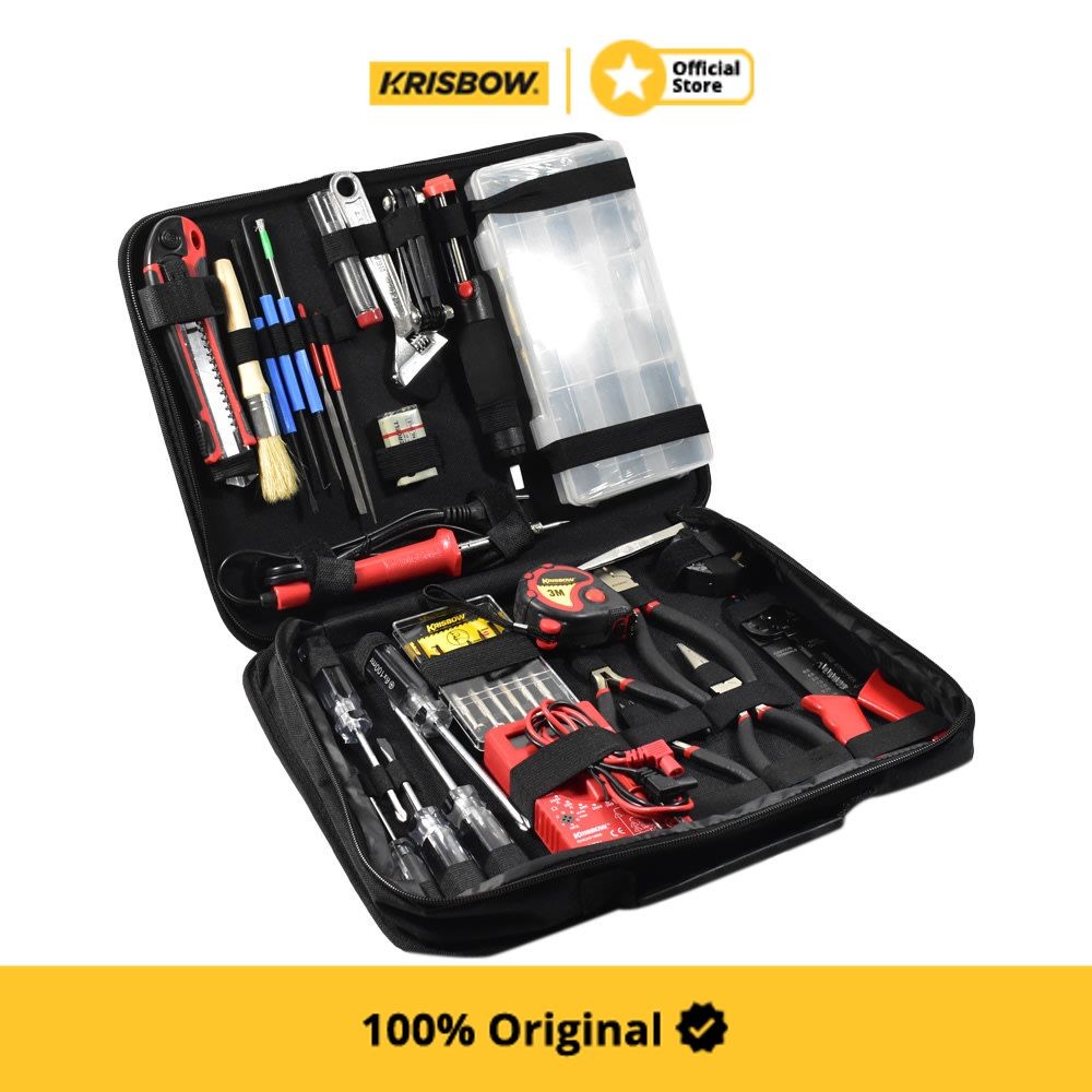Krisbow Set Electronic Toolkit Perkakas Elektronik 40 Pcs
