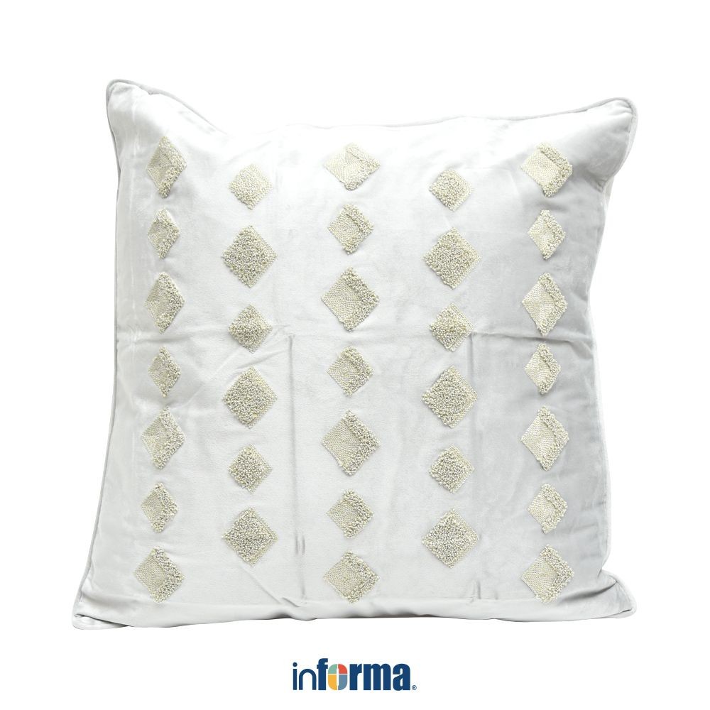 Informa 55X55 cm Classic Sarung Bantal Sofa - Silver Cushion Cover Aesthetic Pelindung Bantal Sofa P