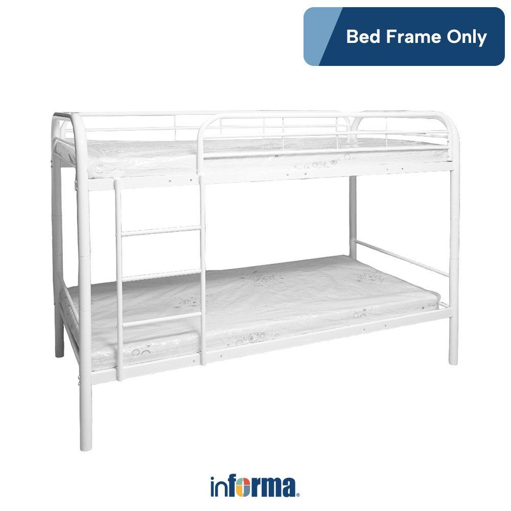 Informa 90X200 cm Wesley Bunkbed Anak - Putih Tempat Tidur Tingkat Ranjang 2 Susun Perlengkapan Tidu