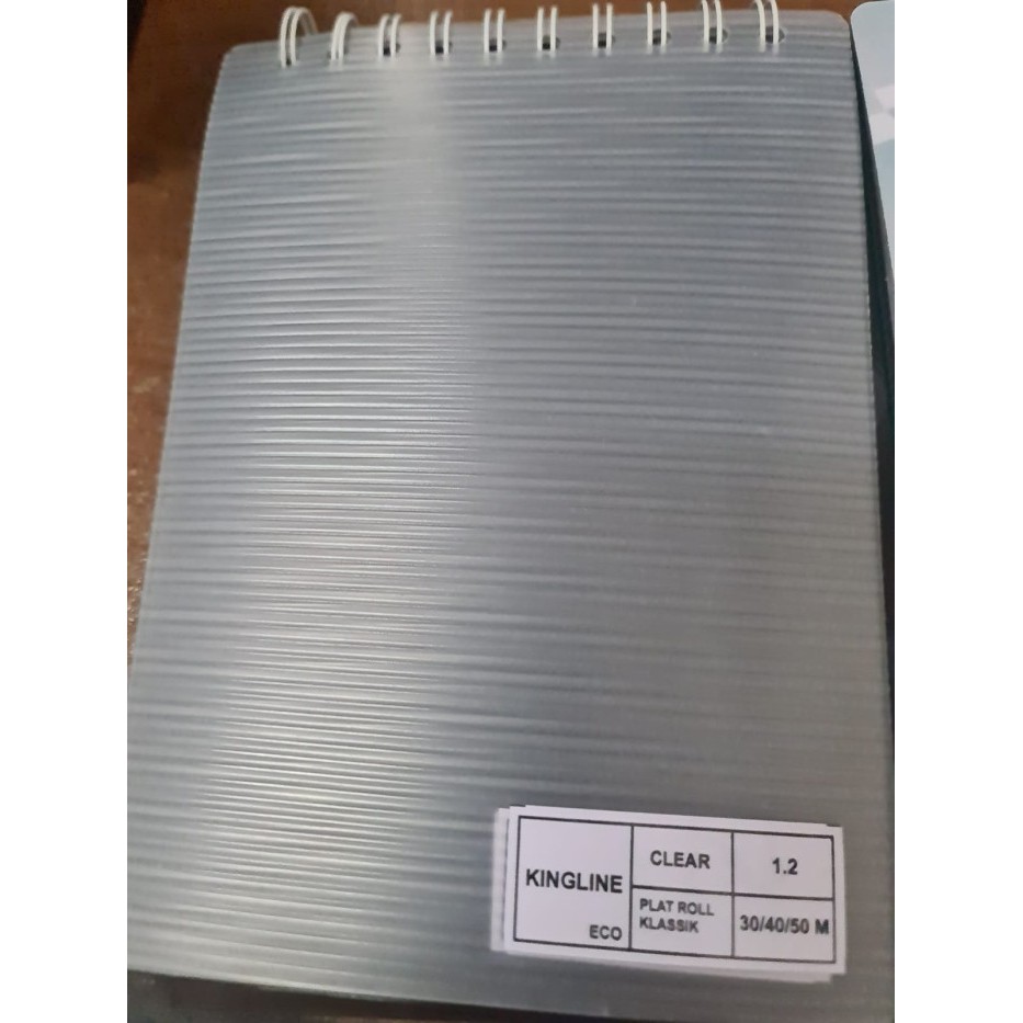 Fiber Plastik Plat Penutup Pagar Motif Garis Kingline 1.2 - CLEAR