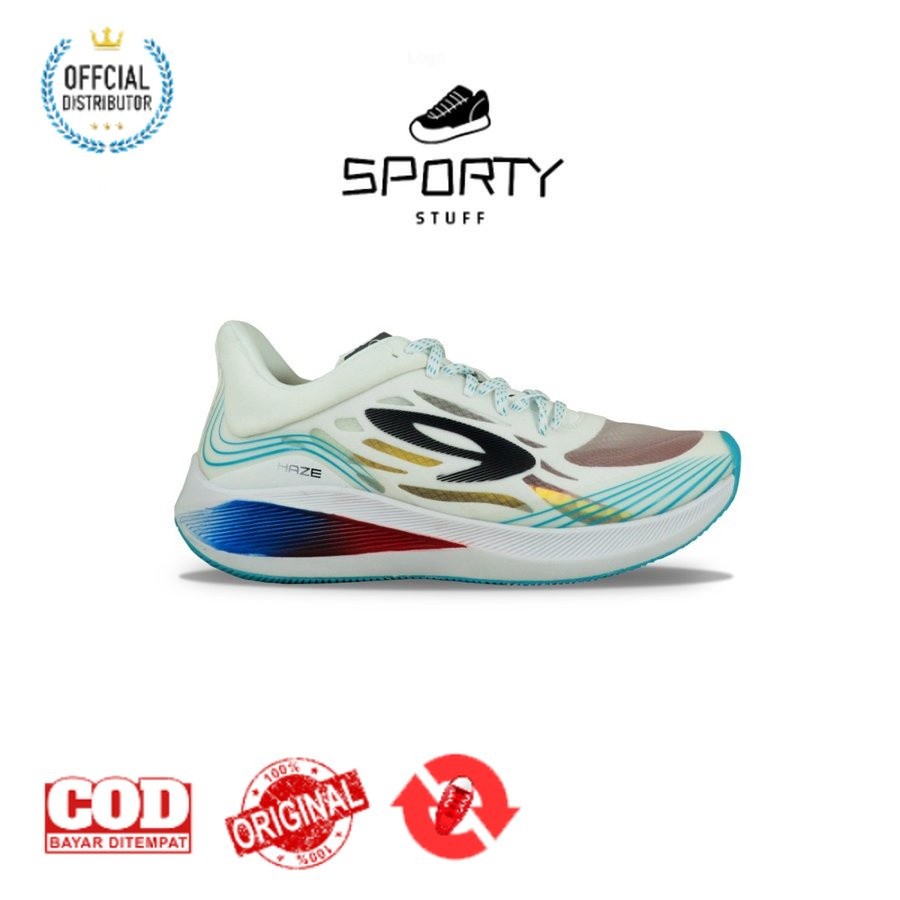 910 Nineten Haze Vision Sepatu Lari - Putih/Biru-Muda