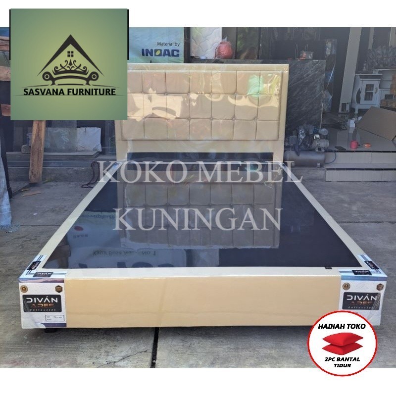(FREE BANTAL TIDUR) Divan Ranjang Kasur Ukuran Nomer 2 160x200 Minimalis Murah Cirebon Kuningan Maja