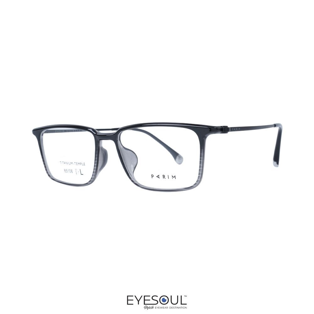 Eyesoul Parim Eyewear Kacamata Optical Rectangular Gradient Ultem Ti - Hitam Frame Optik Eyeglasses 