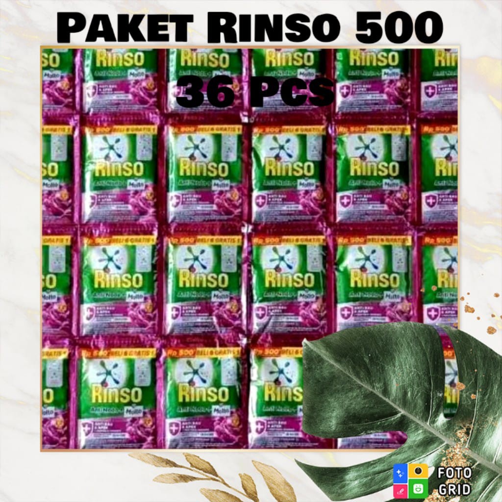 Rinso Cair Sachet 500 / Rinso Viral 36 Pcs / Rinso Murah