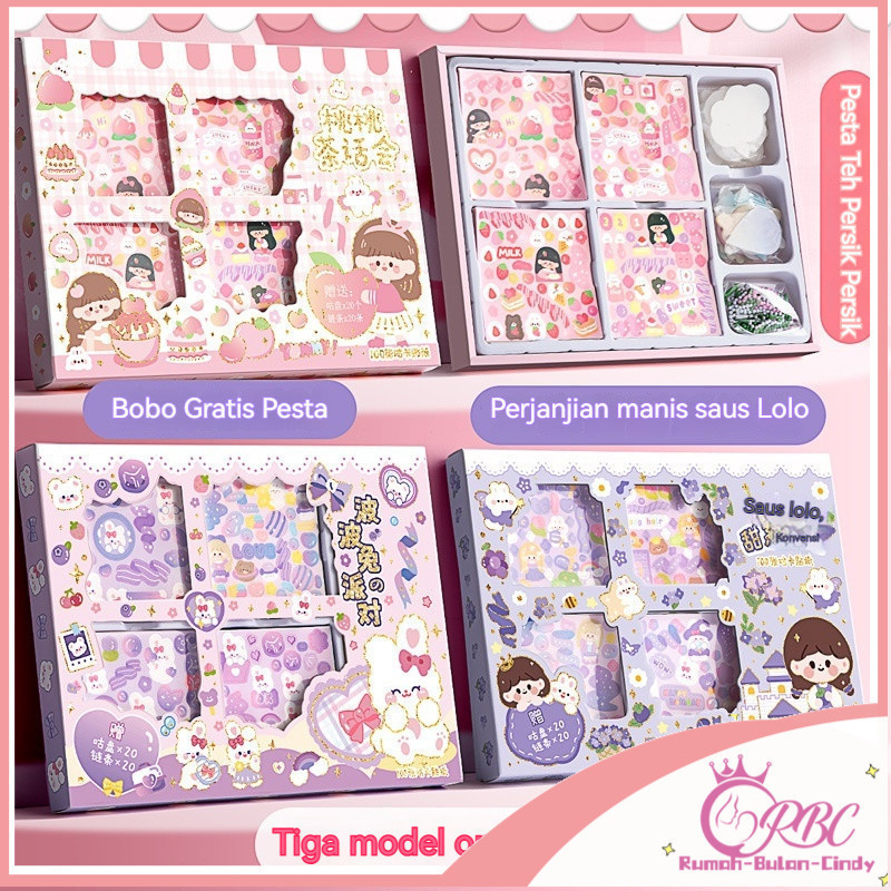 

【Penjual Lokal】DIY Gantungan Kunci Akrilik Mainan Set 100 Stickers Jurnal Kartun Stiker DIY aesthetic DIY Keychain Set Kartu Stiker Bahan