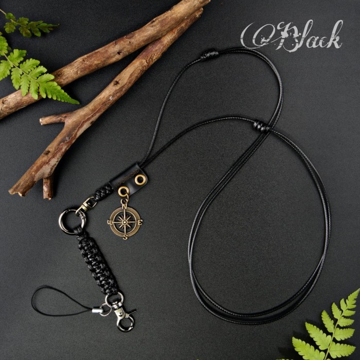 

gsa lanyard vaporicord necklace hc lanyard vintage free 3 karet - Black