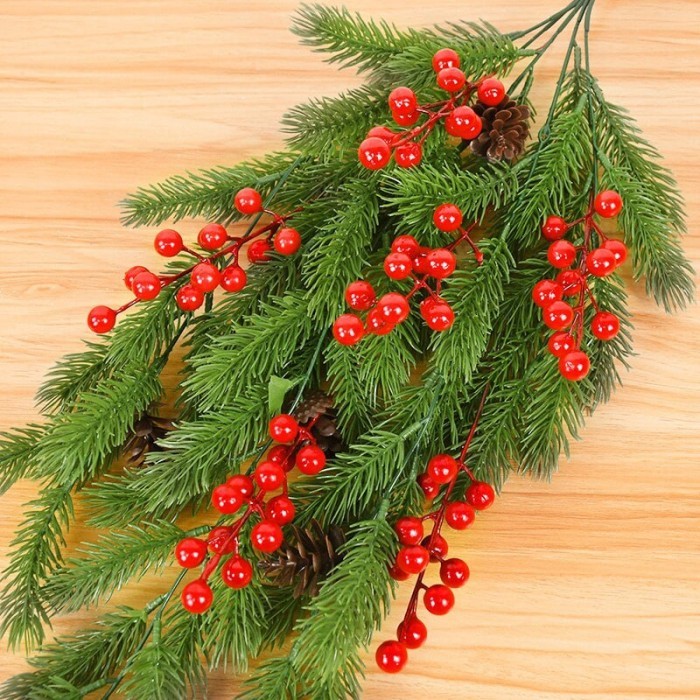 

Buah Ceri Dekorasi Natal - Cherry Berry Red Bean Dekorasi Pohon Natal