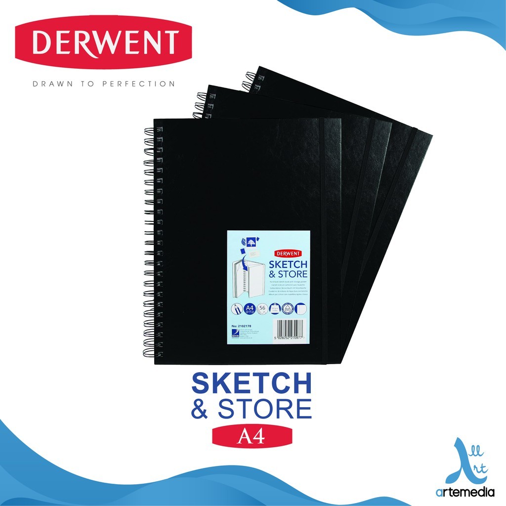 

Gramedia Surabaya - Derwent A4 Sketch & Store Hard Cover Wire Bound Sketchbook