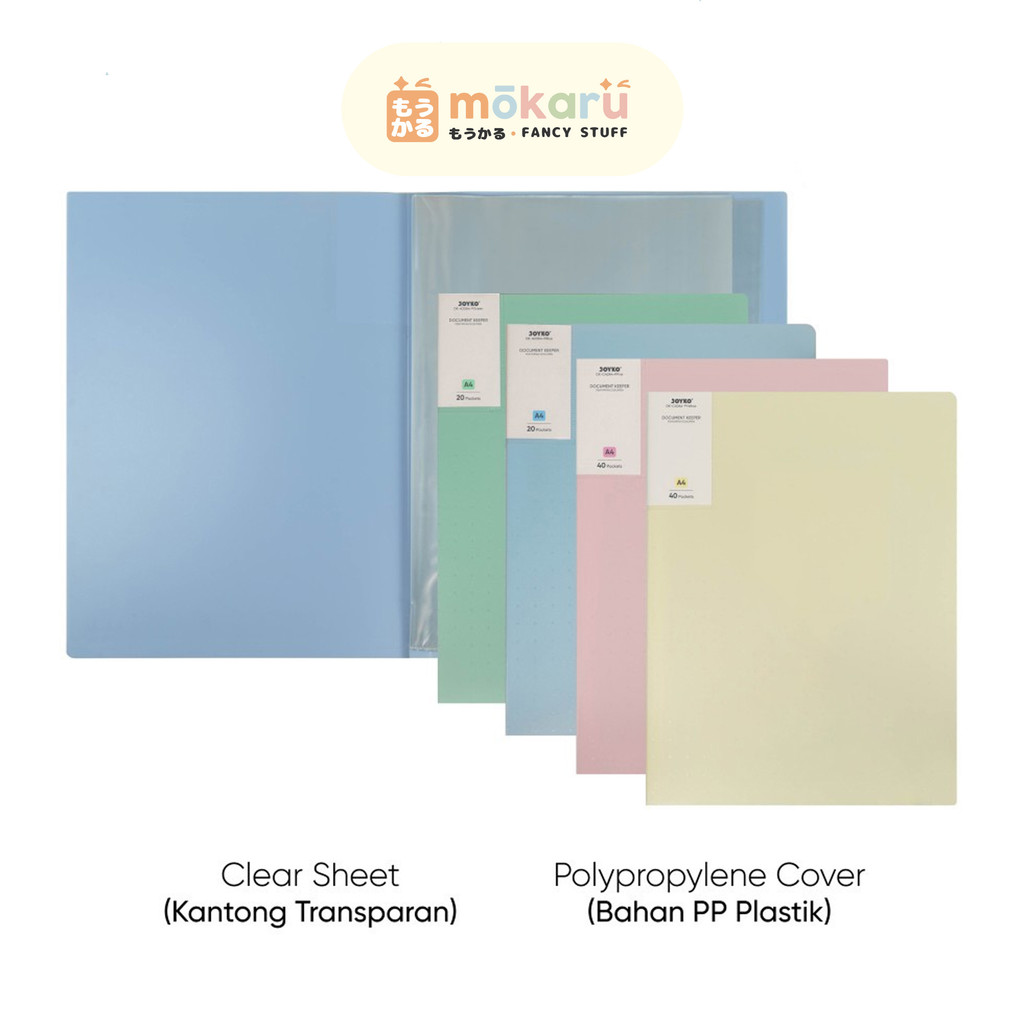 

Joyko Document Keeper A4 40 Pocket / Map File Dokumen Clear Holder Warna Pastel Murah Berkualitas