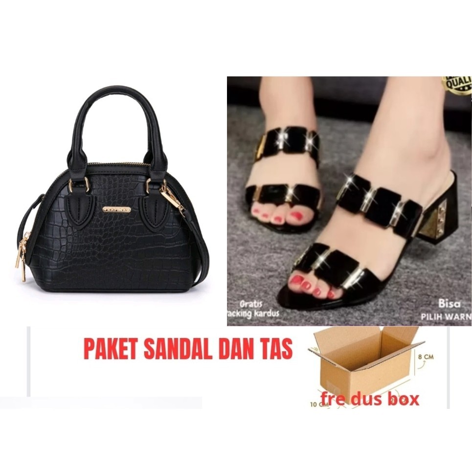 Dear Promo paket hemat 2in1 Tas&Sandal wanita .