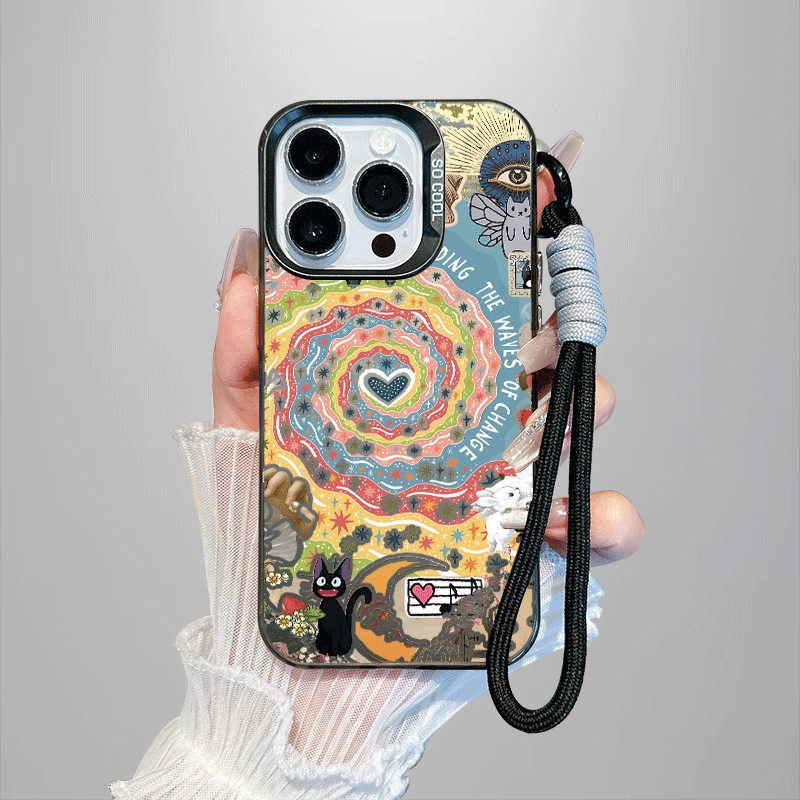 Cmcase Case Aesthetic Black Hp Casing OPPO A60 A15 A35 A16 A16K A17 A8 A31 A18 A38 A3S A5 A12E A33 A