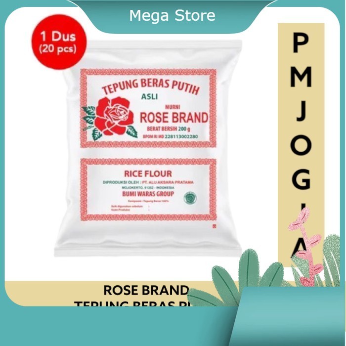 

Rose Brand - Tepung Beras Putih 500 gram 200gr - TBeras 200GRAM