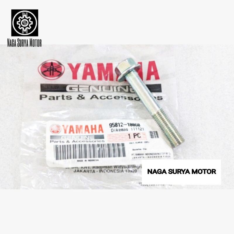 Baut dudukan knalpot swing arm NMax Aerox 95812-10060 ORI YGP