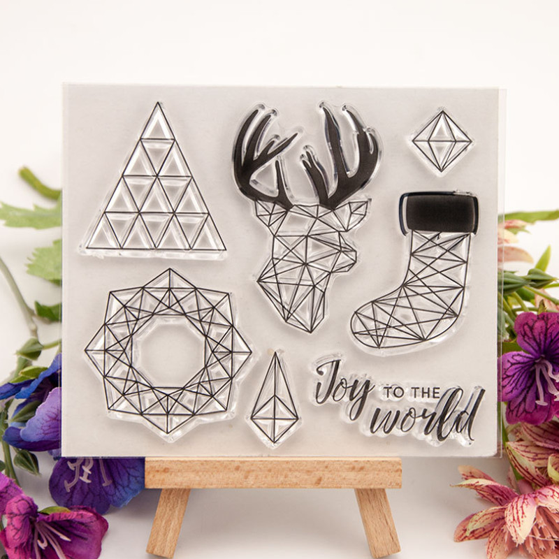 

Christmas Deer Transparent Seal Clear Silicone Stamp Cutting DIY Scrapbook Rubber Coloring Embossing Decor Reusable 12.5*10.5cm