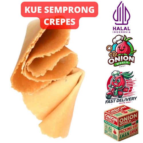 UWD Crepes Semprong Kiloan 100gr KUE SEMPRONG KERUCUT Kue Semprong Gulung Kue Semprong Bangka