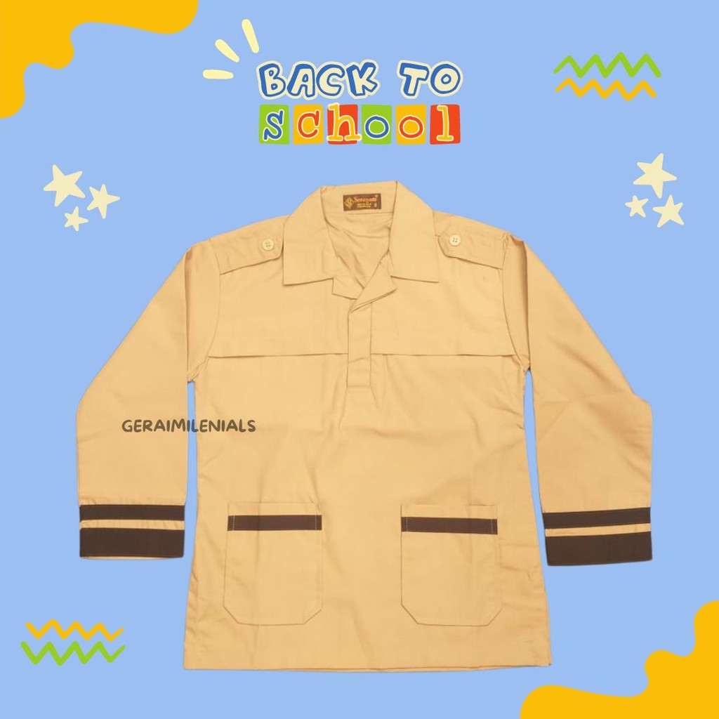 

Baju Seragam Sekolah Pramuka Siaga Lengan Panjang