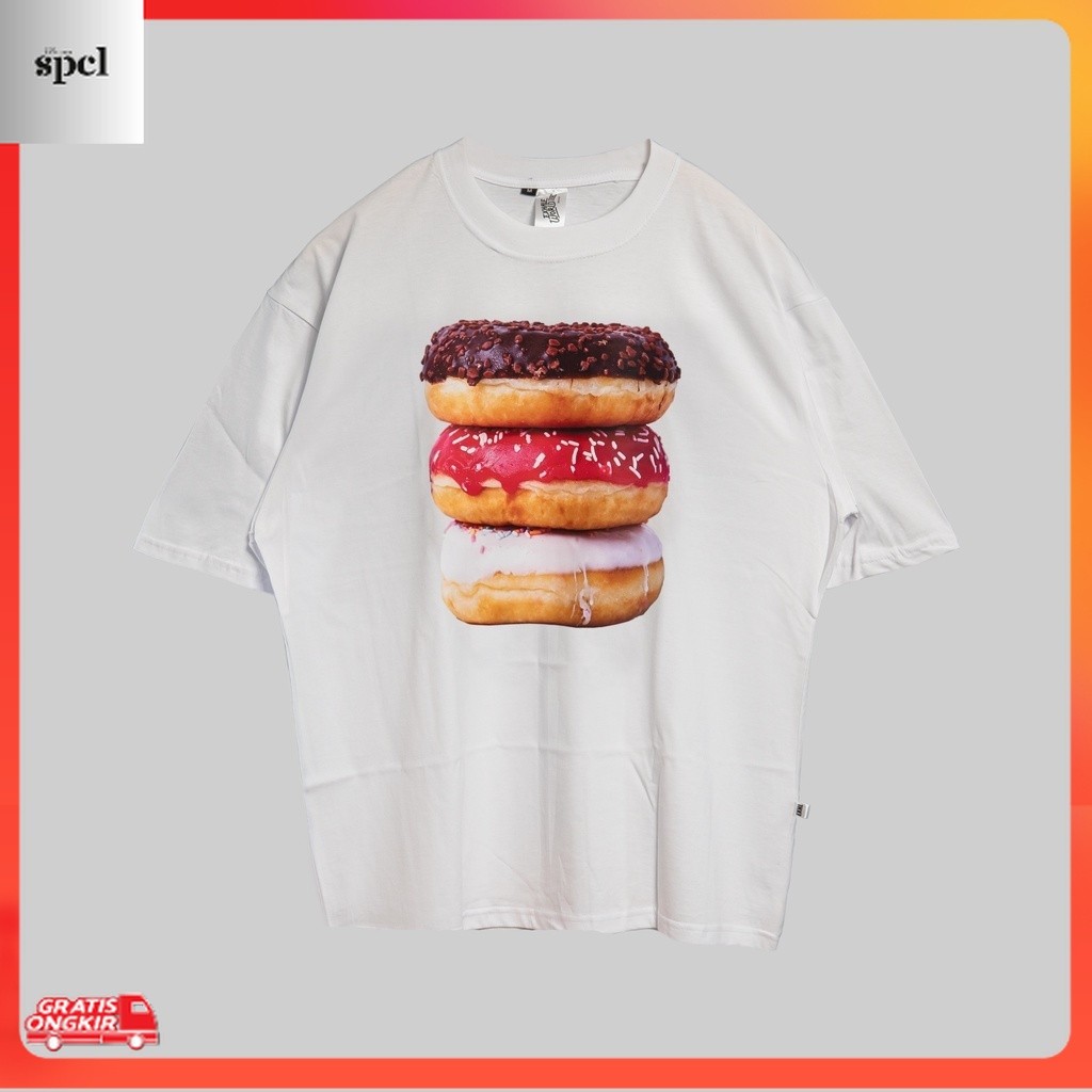 Kekinian / Oversized T-Shirt Exhale 3Donuts White