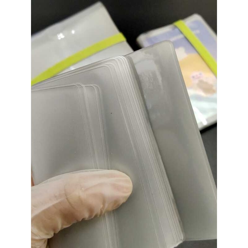 

Tangan dibuat DIY kain dan tas kartu kulit dengan kartu yang dimasukkan untuk penyimpanan, buku kartu PVC transparen, 20 halaman kartu bank memasukkan