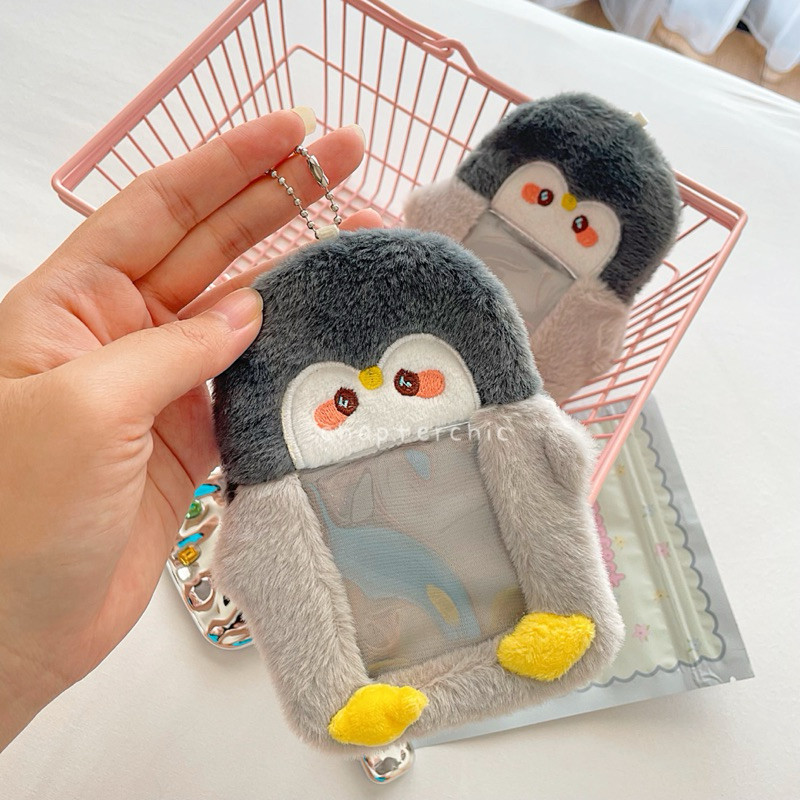 

Steen Pinguin Photocard Holder Kartu Card ID Lanyard Name Tag PC Korea Boneka Plush Keychain