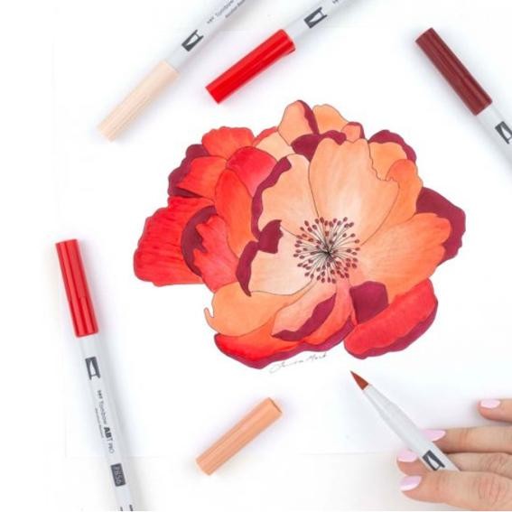 

best -ABT Tombow Pro Dual Brush Pen Alcohol Based - Orange