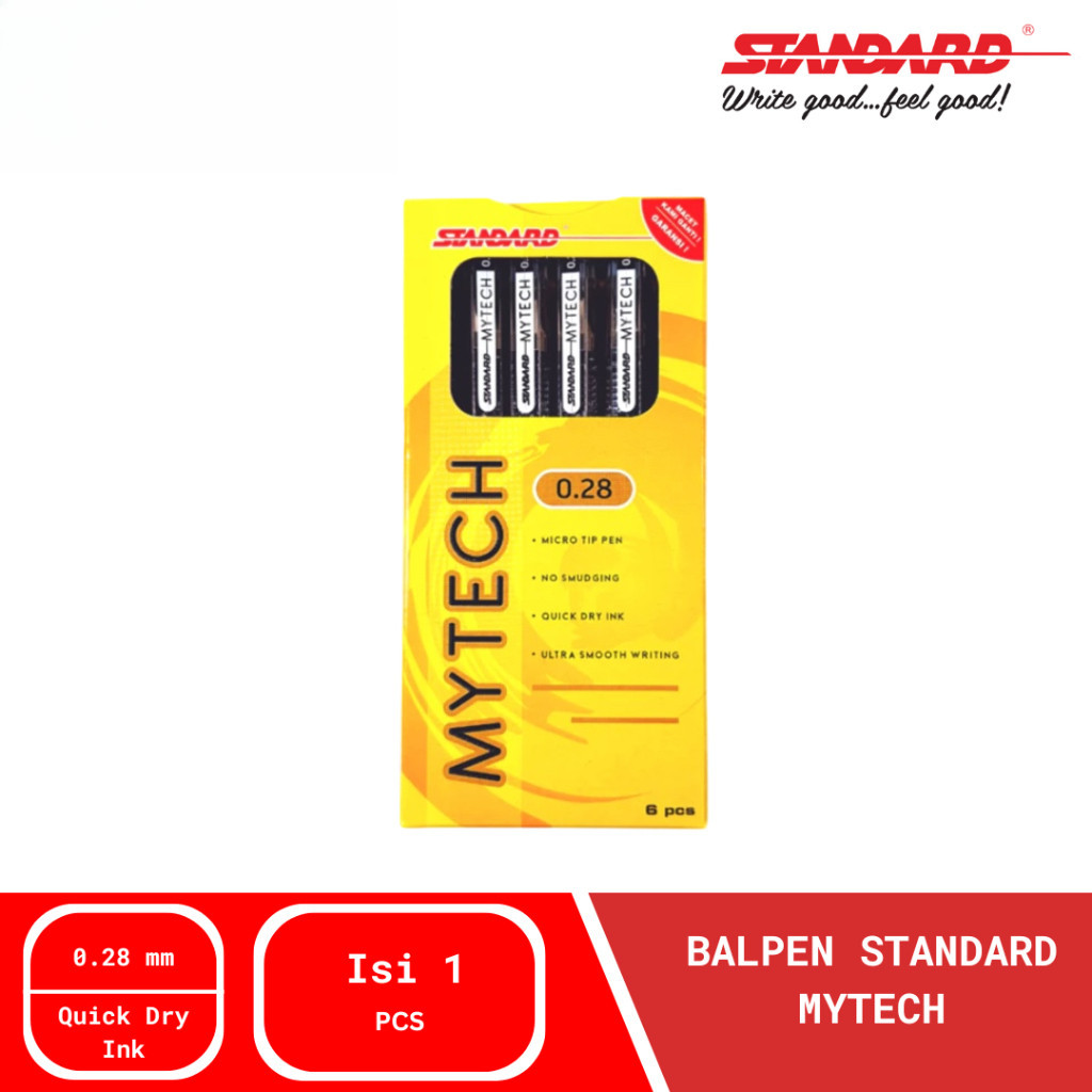 

Pulpen Gel Standard MYTECH 0.28 mm (1 PACK / 12 PCS) - Bolpen Gel Pen Pena Gel Hitam 0.28 mm