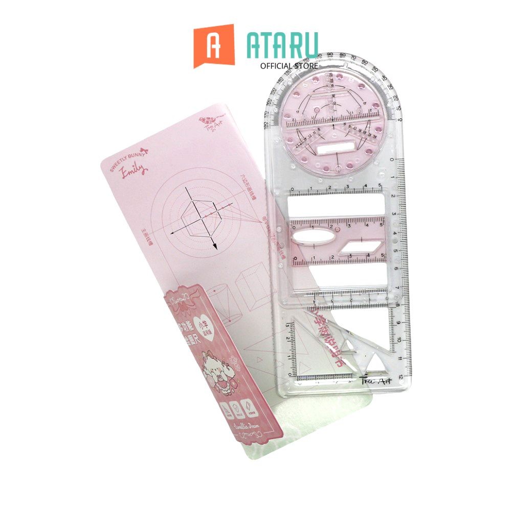 

Ataru Penggaris Multifungsi Transparan Random Ruler Alat Pengukur Peralatan Tulis Sekolah Dan Kantor